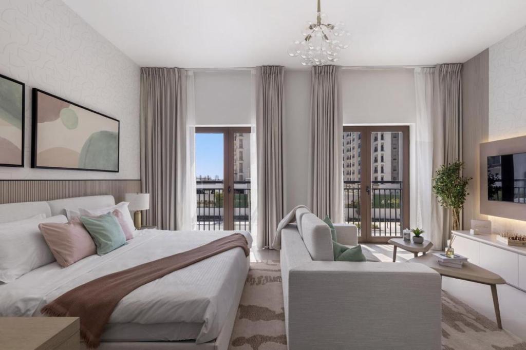 Posezení v ubytování Chic Studio By Sweet Stays, Yas! F1, Parks & Golf