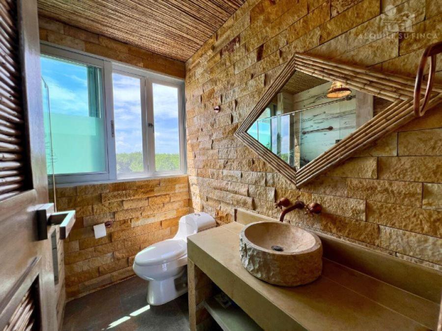 Koupelna v ubytování Private Suite with Jacuzzi and sea view - Tolú