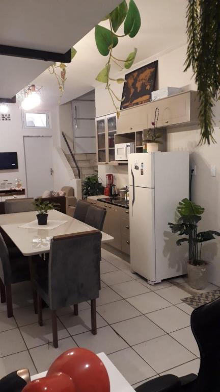 Kuchyň nebo kuchyňský kout v ubytování Temporada Paulistana