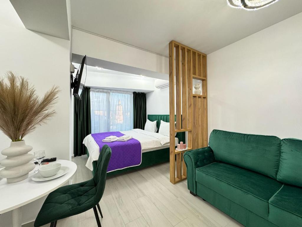 Voodi või voodid majutusasutuse Palas and Cathedral Apartments part of Glam with Parking toas