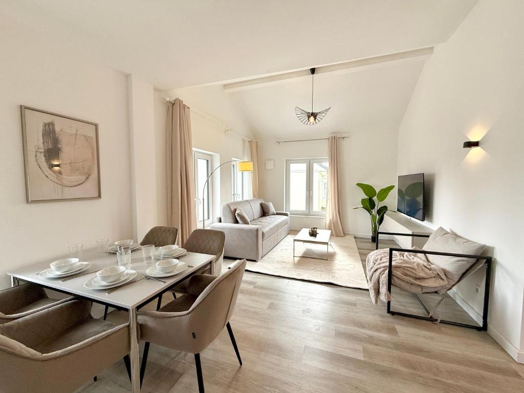 Χώρος καθιστικού στο Moderne-Neubauwohnungen mit Stellplatz