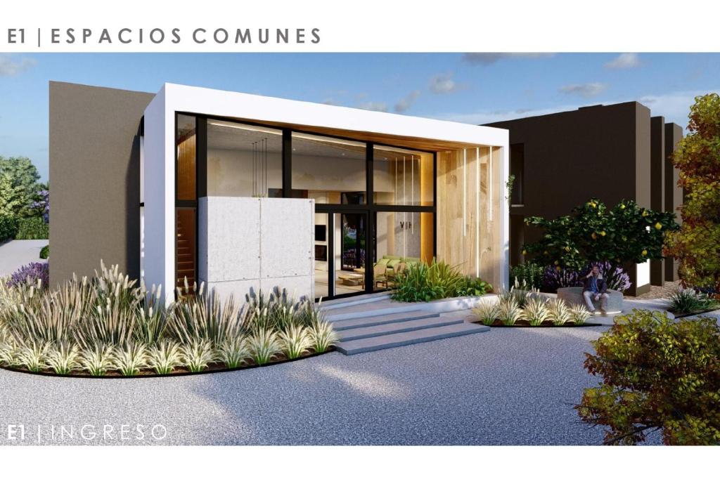 a rendering of a modern house at Vistalba Hotel Aparts & Suites in Ciudad Lujan de Cuyo