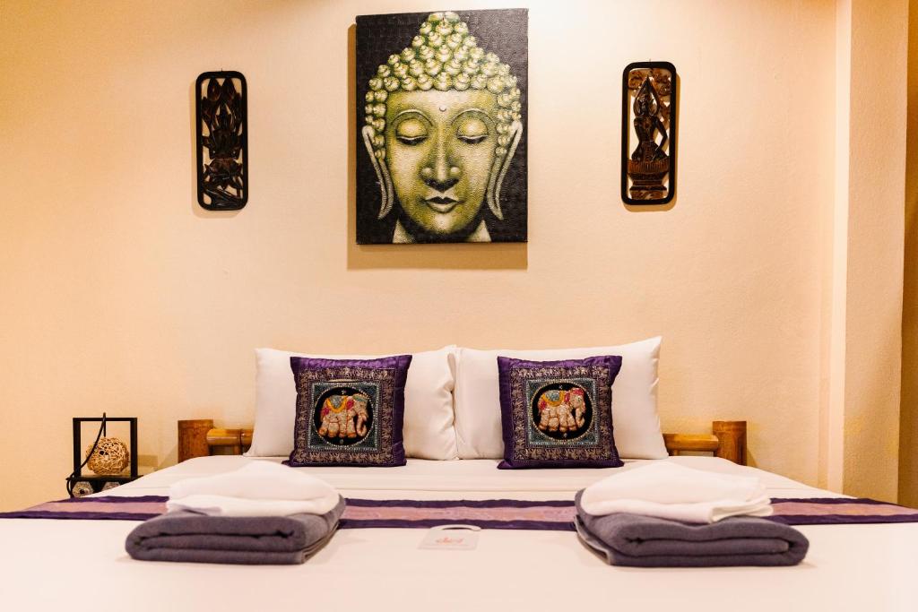 Krevet ili kreveti u jedinici u okviru objekta Baan Ton Rak Boutique Resort