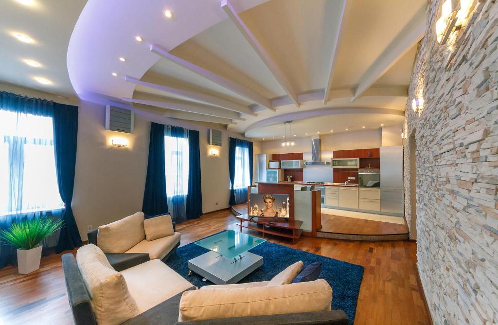 Posezení v ubytování Kiev 24 Apartments