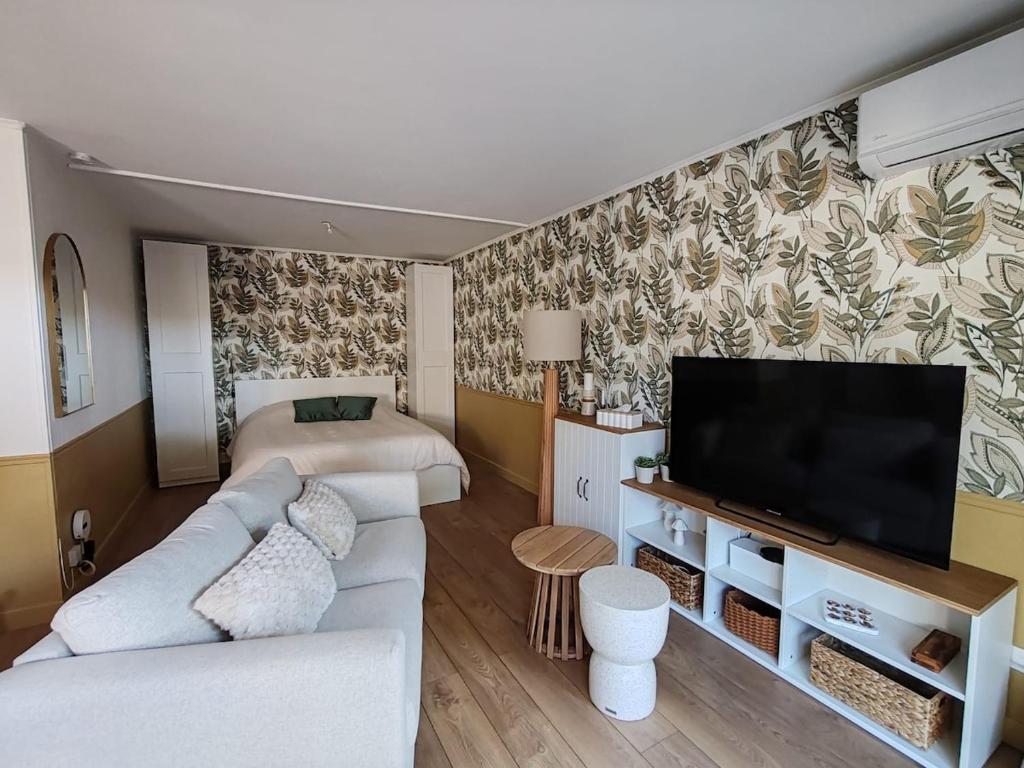 Studio avec coin nuit climatisé au pied de la Marina de Fréjus, Fréjus