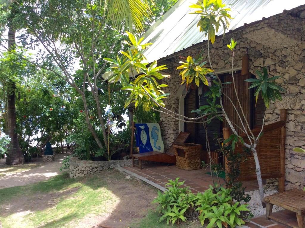Zahrada ubytování Ravenala Beach Bungalows