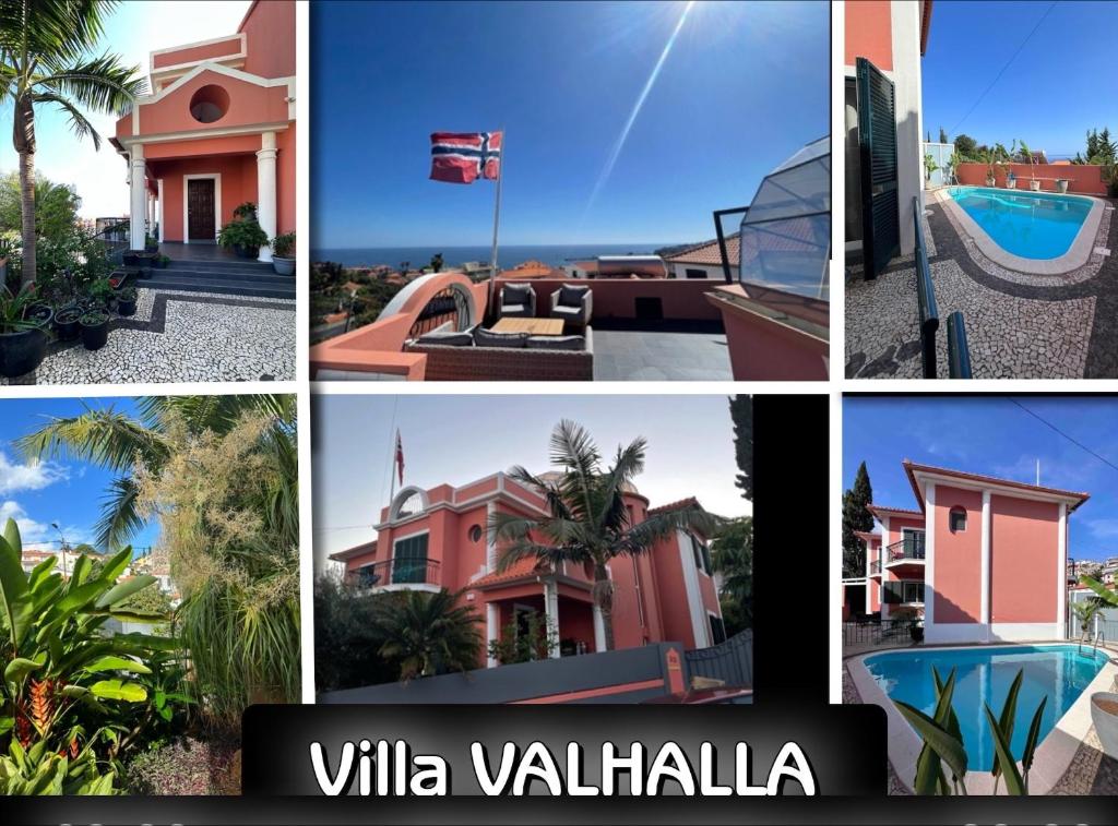 un collage de photos de la villa valhalla dans l'établissement VILLA Valhalla Private heated swimming-pool, à Funchal