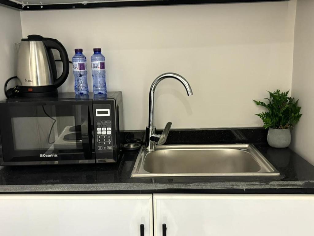 Η κουζίνα ή μικρή κουζίνα στο #3 Daily Rental Studio in Sulaymaniyah
