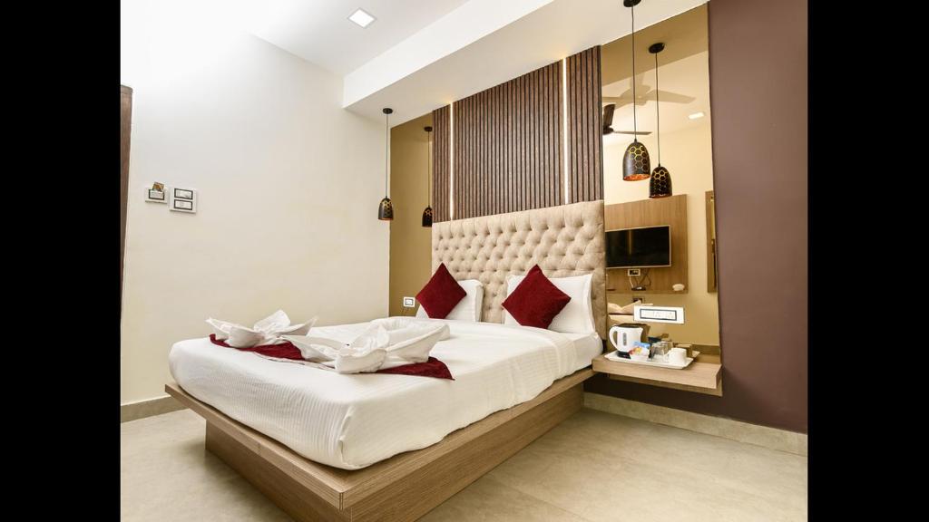 Cama o camas de una habitación en hotel beachfront