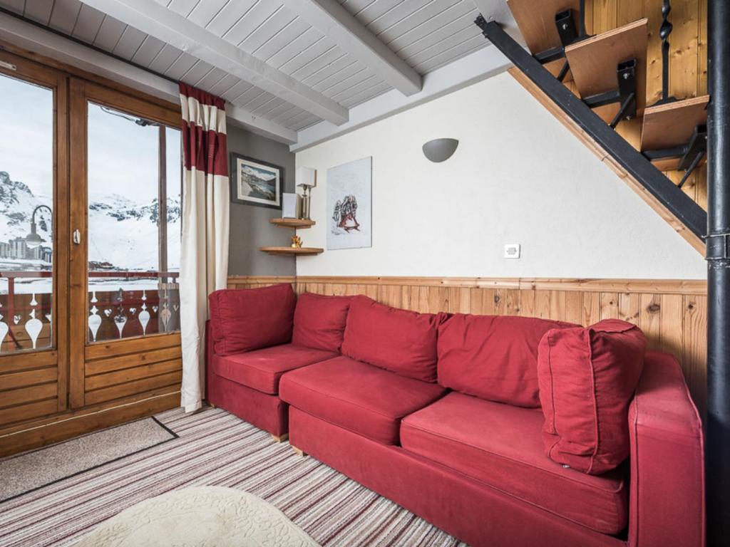 Χώρος καθιστικού στο Appartement rénové à Tignes le Lac avec Balcon et WIFI - FR-1-502-382