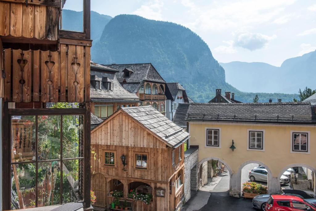 Ein allgemeiner Bergblick oder ein Berglick von der Ferienwohnung aus
