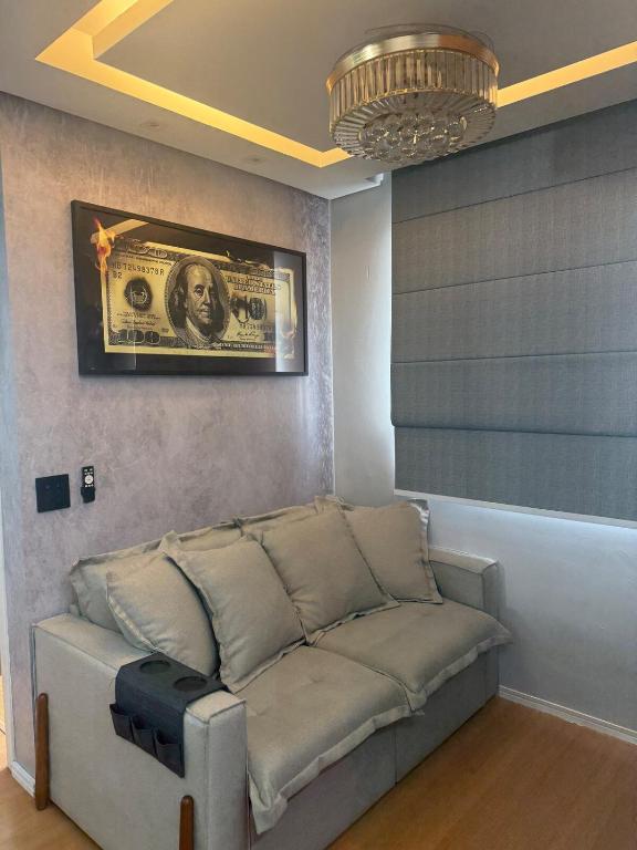 Χώρος καθιστικού στο Apartamento em São Paulo 2 quartos Completo Studio