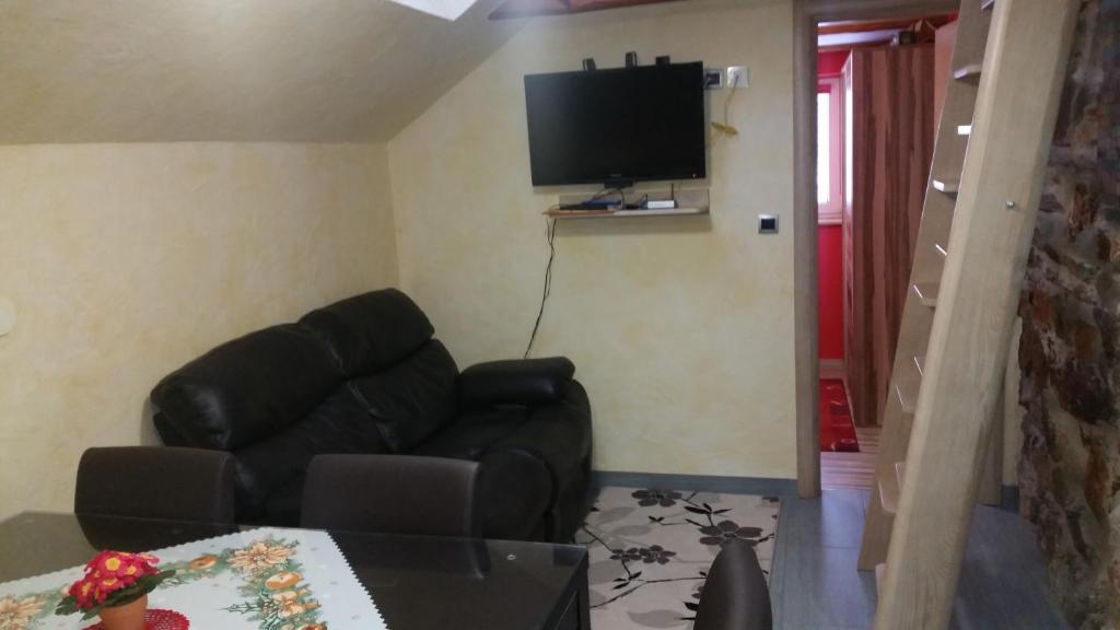 TV a/nebo společenská místnost v ubytování Apartment Borovnica Rogla