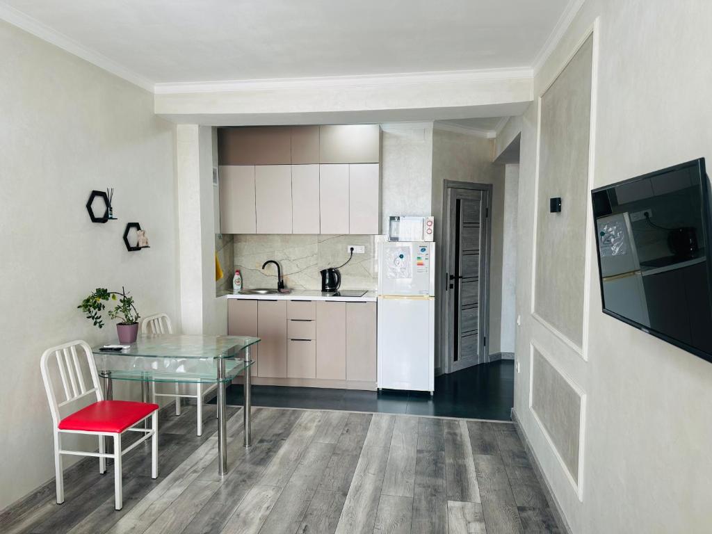 Dapur atau dapur kecil di Аэропорт Ашык Тобе