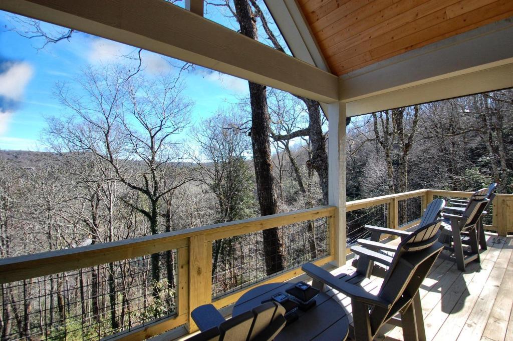 Balkón nebo terasa v ubytování The Owlery