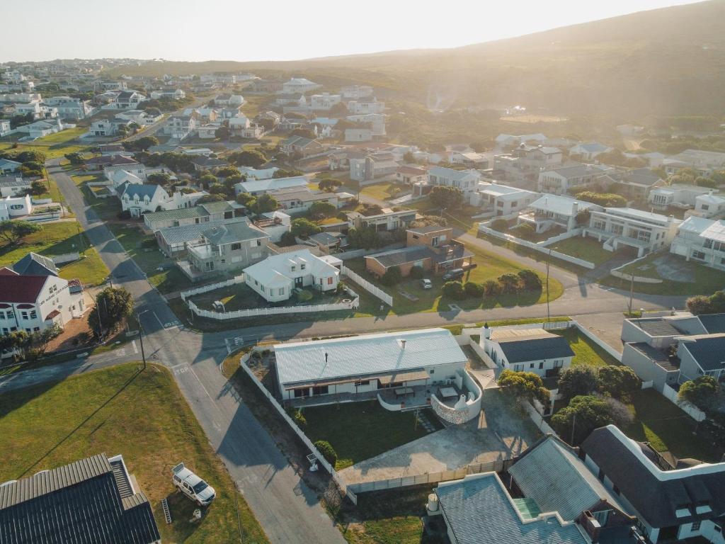 an aerial view of a small town with houses at Cooper 4 in Agulhas