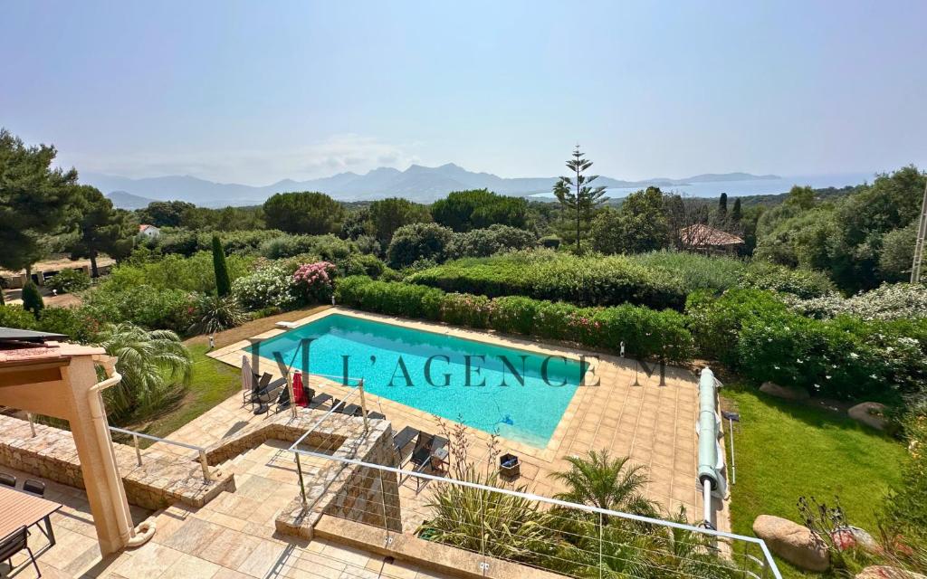 Πισίνα στο ή κοντά στο Villa 13 oliviers Couchers de soleil LUMIO