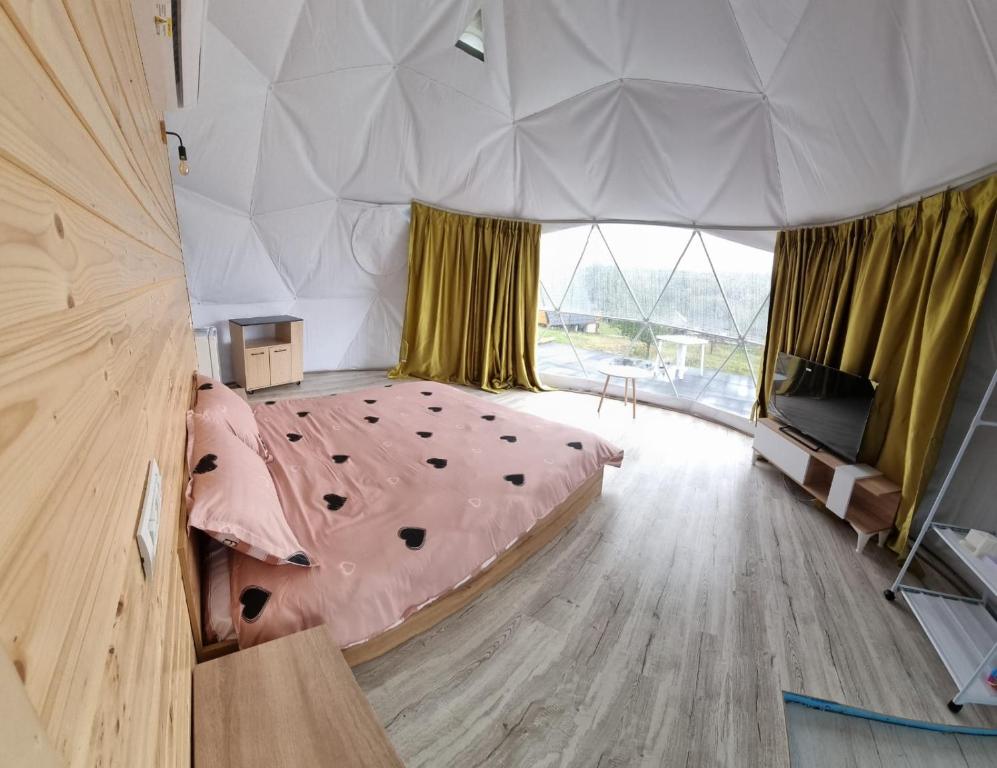 Postel nebo postele na pokoji v ubytování Cabana Teo&Matei