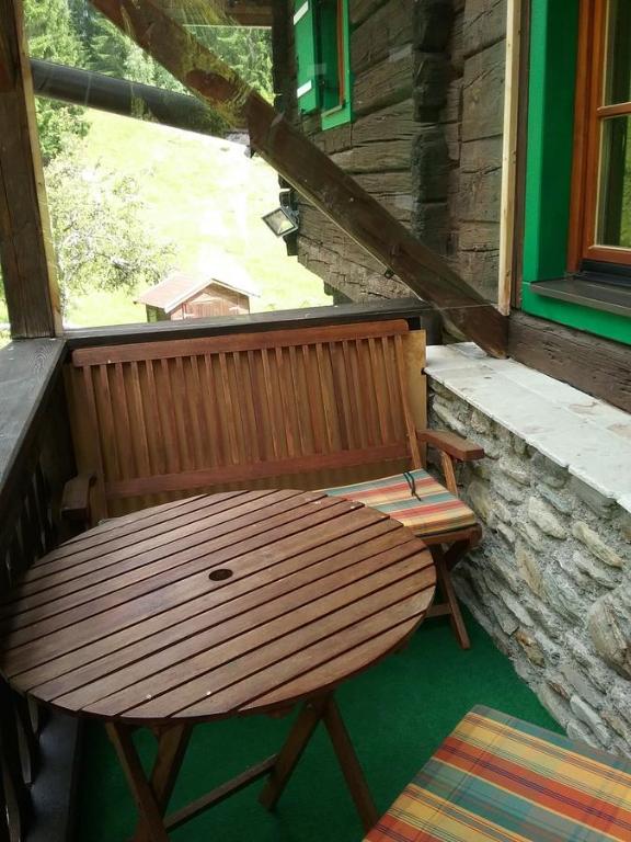 Balkón nebo terasa v ubytování Almwiese Apartment
