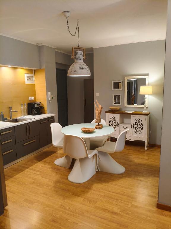 Kuchyň nebo kuchyňský kout v ubytování Portatif Apartments