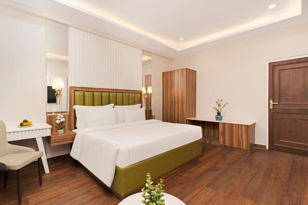 Giường trong phòng chung tại Country inn Rishikesh