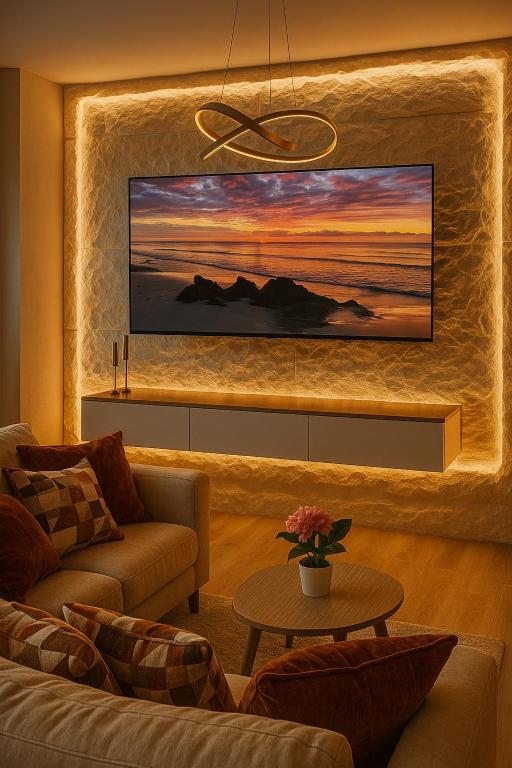 Televisyen dan/atau pusat hiburan di LimaeStays Exclusive penthouse in downtown Barranco