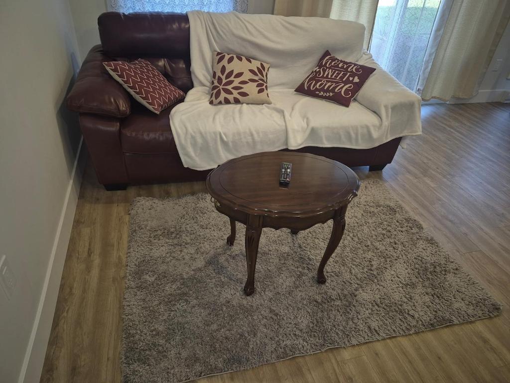 Χώρος καθιστικού στο Chic and new private apartment in Dieppe