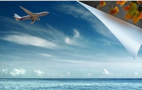 カシュにあるistanbul hotel roomの海の上を飛ぶ飛行機の絵