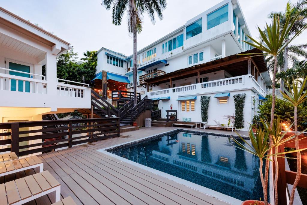 an image of a house with a swimming pool at Serenity Rincon Guesthouse in Rincon