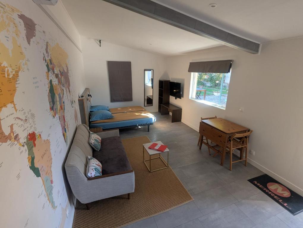 Svetainės erdvė apgyvendinimo įstaigoje Studio 26