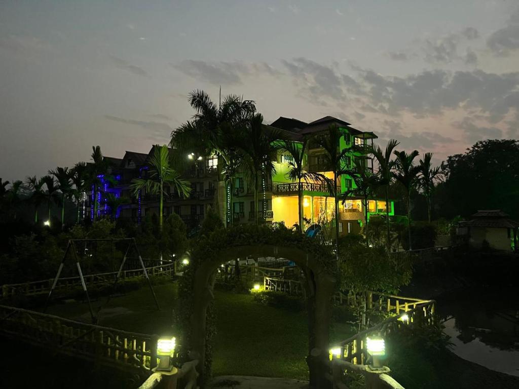 A garden outside Hotel Dreamland Lataguri