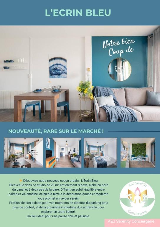 L'Ecrin Bleu Parking-Clim-Cosy - Apartment Mit 1 Schlafzimmer