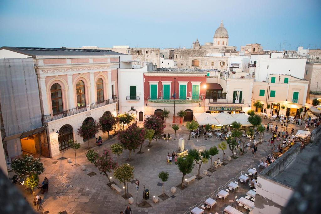 an overhead view of a street in a city at Palazzo Indelli in Monopoli