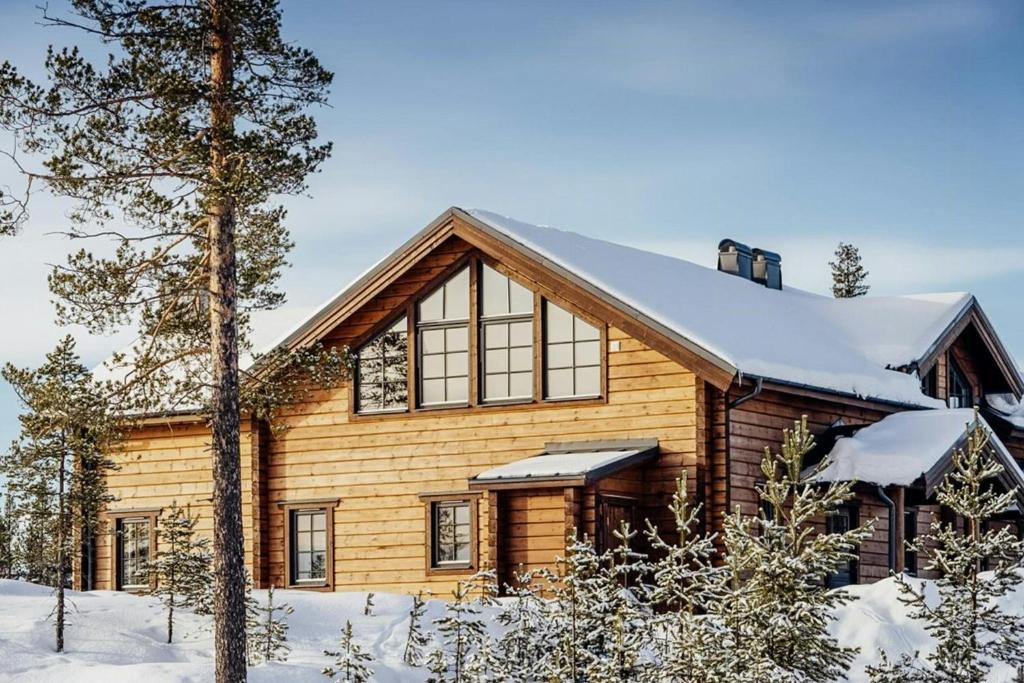 Mountain Lodge With Views Over Idre durante el invierno
