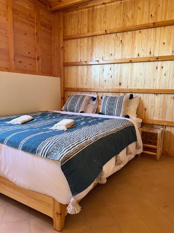 Ένα ή περισσότερα κρεβάτια σε δωμάτιο στο Turquoise Brick Surf House