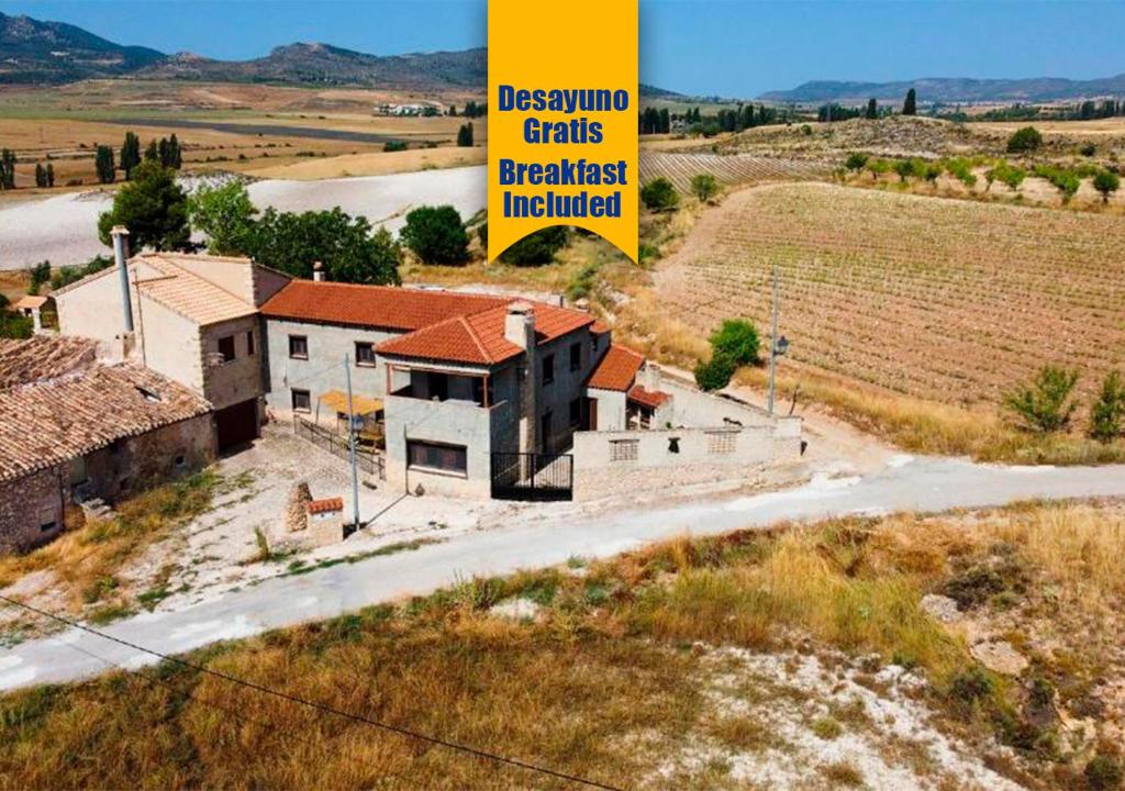 an aerial view of a house on a road at Ruralux Campo San Juan I in Moratalla