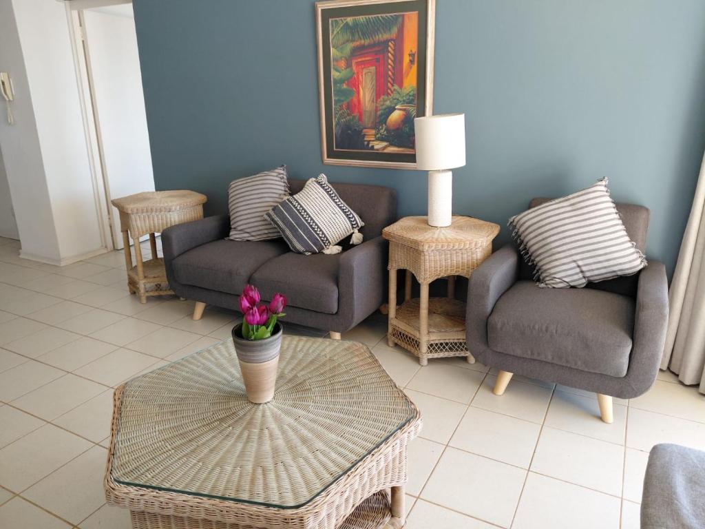 Et opholdsområde på Umhlanga 2 bedroom with seaview