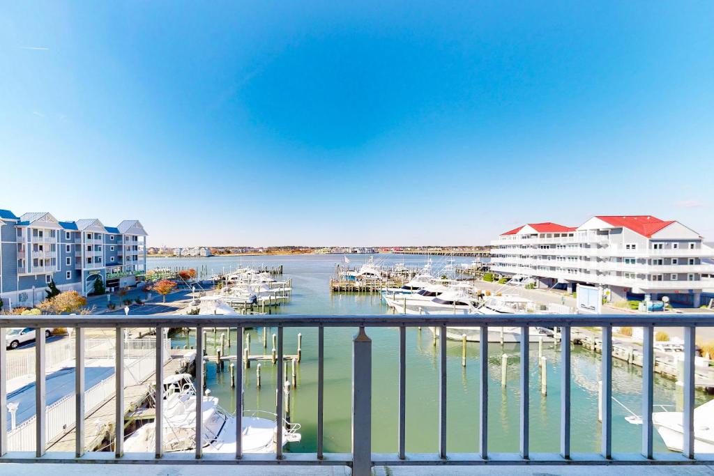 a view of a marina with boats in the water at White Marlin 307B in Ocean City