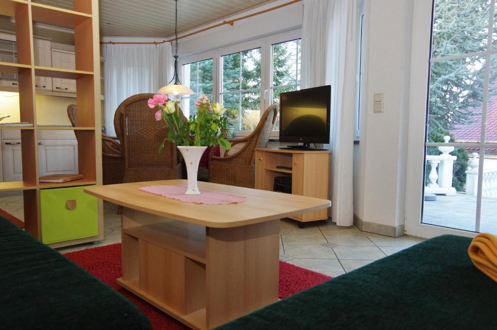 TV a/nebo společenská místnost v ubytování Gästehaus Gaens - Ferienhaus