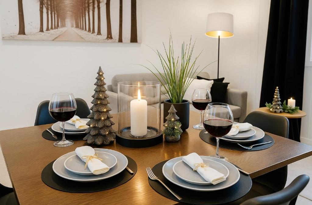 Thức uống tại Leilighet med tre soverom Feel like home