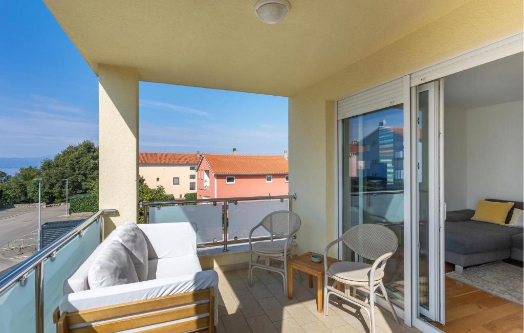 Μπαλκόνι ή βεράντα στο Awesome Apartment In Malinska With House Sea View