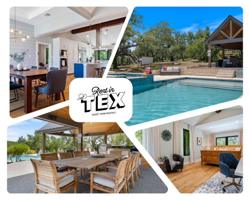 Piscina de la sau aproape de Poolside Fun! Outdoor Kitchen, Fire Pit, Treehouse