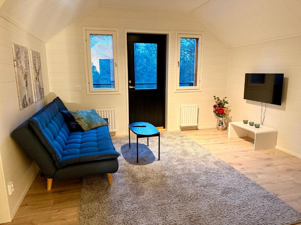 TV a/nebo společenská místnost v ubytování Pine Forest Hideout - Villa Tapiontytär