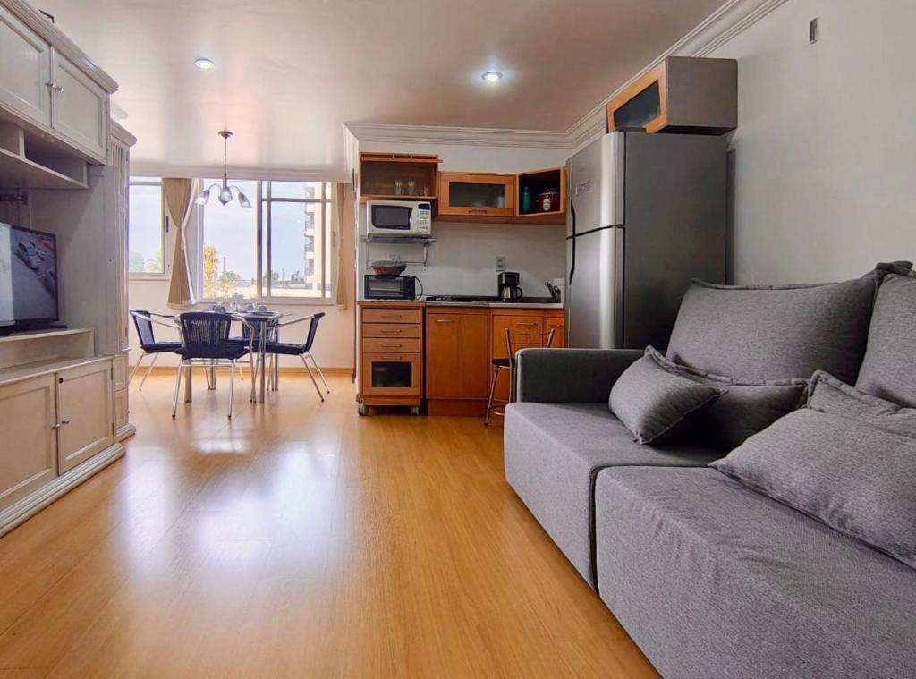 O bucătărie sau chicinetă la Edifício Capri - No Coração de Poços, com Vista deslumbrante para o Cristo