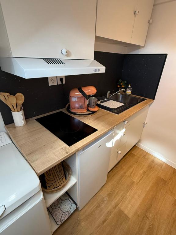 Kuchyň nebo kuchyňský kout v ubytování Le petit cocon