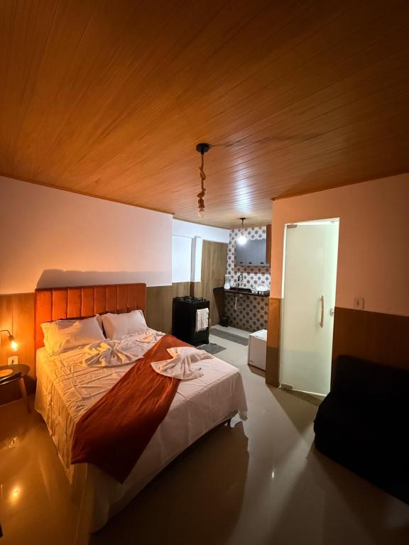 Postel nebo postele na pokoji v ubytování Flat Praia Grande