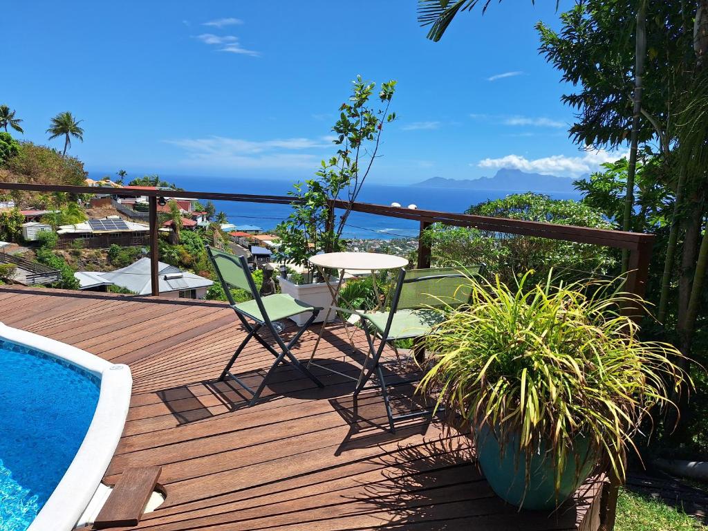 Cozy bungalow vue exceptionnelle sur l'océan - photo 4 - Tahiti, Polynésie