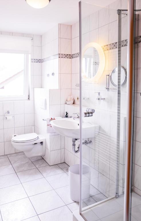 Koupelna v ubytování Sporthotel Schönblick