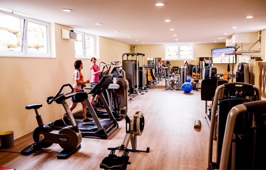 Fitness centrum a/nebo fitness zařízení v ubytování Sporthotel Schönblick