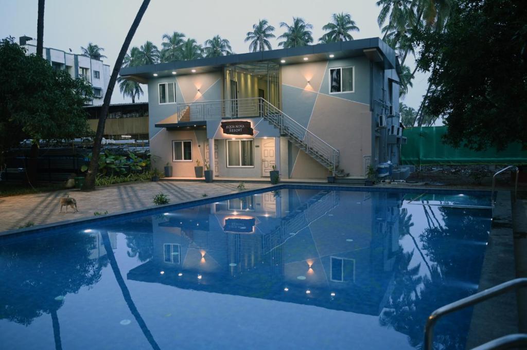 Bazén v ubytování Aqua Nova Resort nebo v jeho okolí